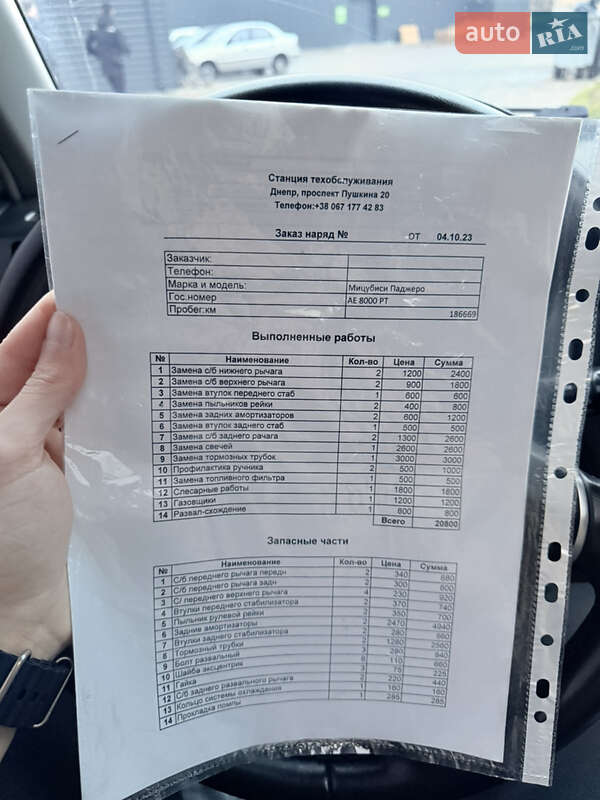 Позашляховик / Кросовер Mitsubishi Pajero Wagon 2008 в Кривому Розі