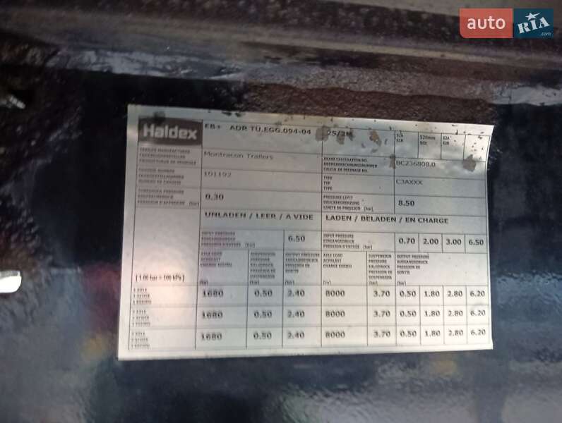 Тентованный борт (штора) - полуприцеп Montracon SMRC 2013 в Одессе