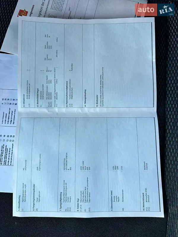 Мінівен Nissan e-NV200 2017 в Пирятині документ 2 фото Мінівен Nissan e-NV200 2017 в Пирятині документ