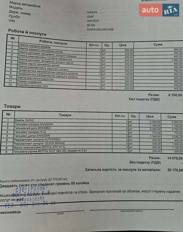 Хэтчбек Nissan Leaf 2014 в Ирпене