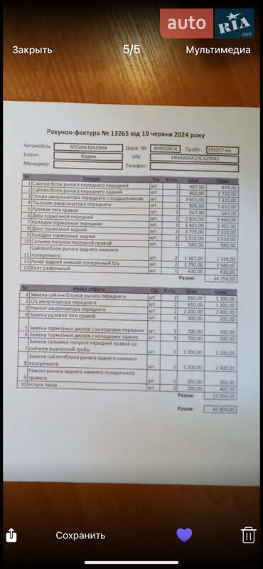 Седан Nissan Maxima 2017 в Киеве