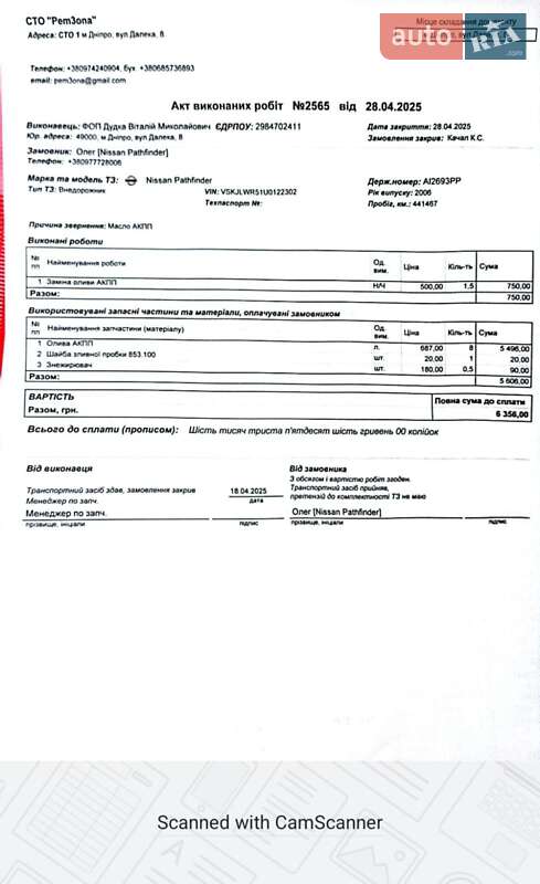 Позашляховик / Кросовер Nissan Pathfinder 2006 в Дніпрі