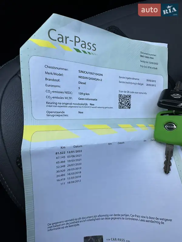 Внедорожник / Кроссовер Nissan Qashqai+2 2011 в Виннице документ 3 фото Внедорожник / Кроссовер Nissan Qashqai+2 2011 в Виннице документ