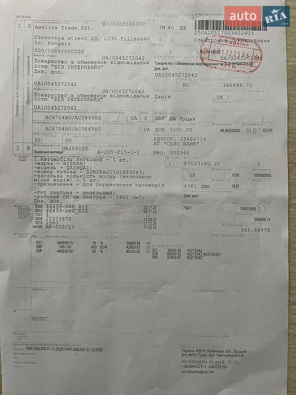 Внедорожник / Кроссовер Nissan Qashqai 2016 в Луцке