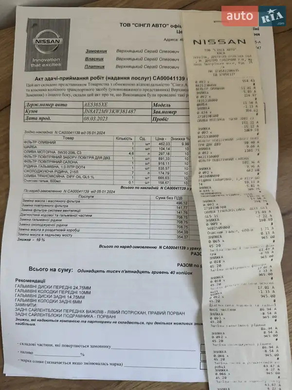 Внедорожник / Кроссовер Nissan Rogue 2018 в Днепре документ 6 фото Внедорожник / Кроссовер Nissan Rogue 2018 в Днепре документ