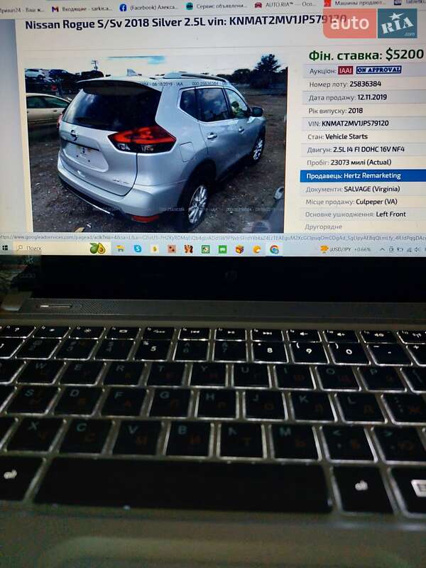 Внедорожник / Кроссовер Nissan Rogue 2018 в Харькове