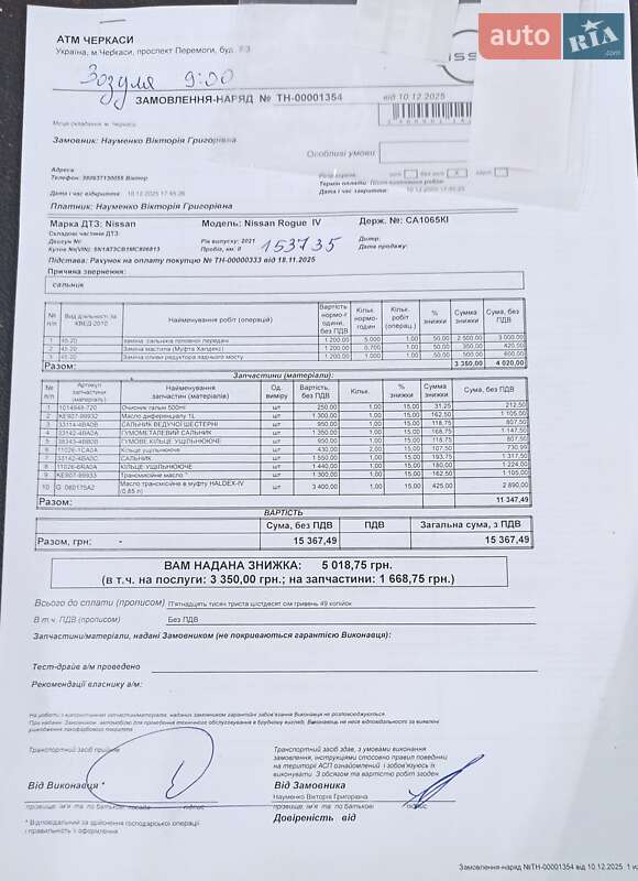 Внедорожник / Кроссовер Nissan Rogue 2021 в Черкассах