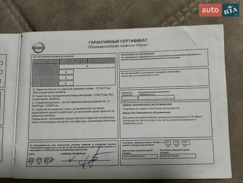 Внедорожник / Кроссовер Nissan X-Trail 2017 в Кривом Роге документ