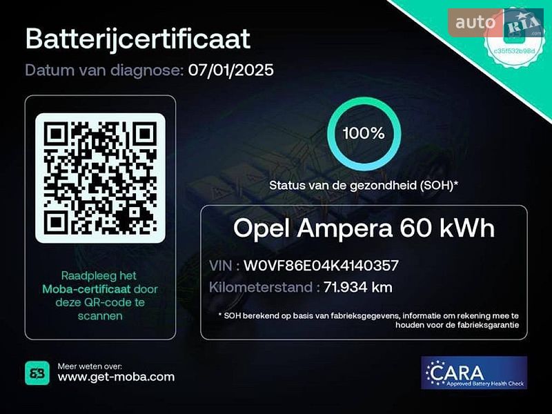 Хэтчбек Opel Ampera-e 2019 в Ровно