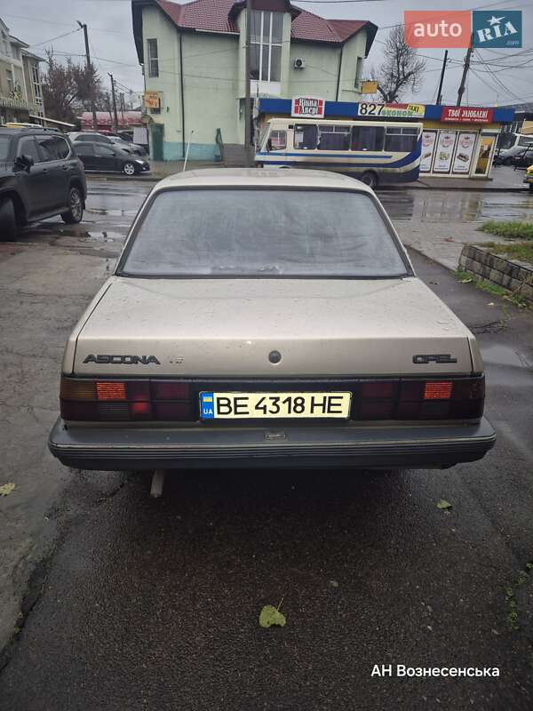 Седан Opel Ascona 1987 в Вознесенске фото 3 Седан Opel Ascona 1987 в Вознесенске