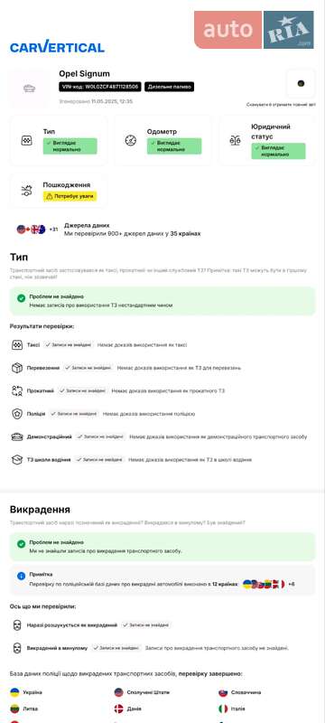 Хэтчбек Opel Signum 2007 в Киеве