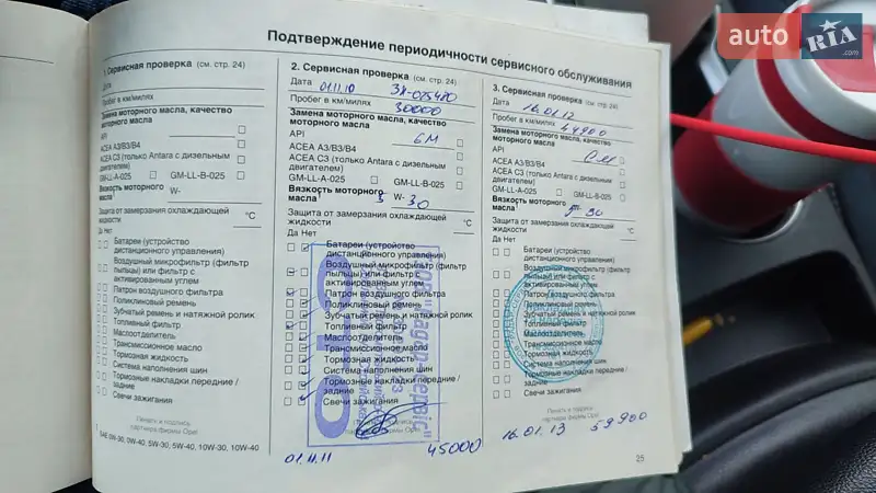 Минивэн Opel Zafira 2008 в Львове документ