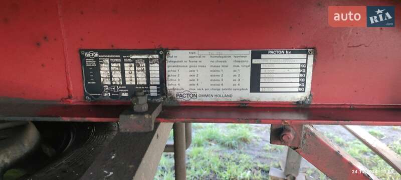 Бортовий напівпричіп Pacton TXL 1998 в Кривому Озері