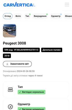 Позашляховик / Кросовер Peugeot 3008 2018 в Горішніх Плавнях