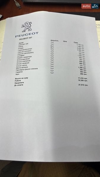 Хэтчбек Peugeot 307 2004 в Киеве