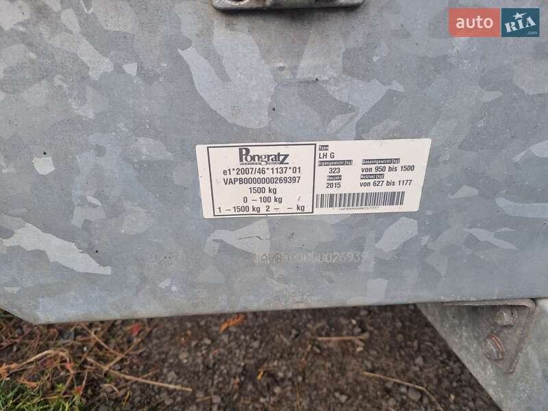 Легковой прицеп Pongratz L-AT 2015 в Луцке