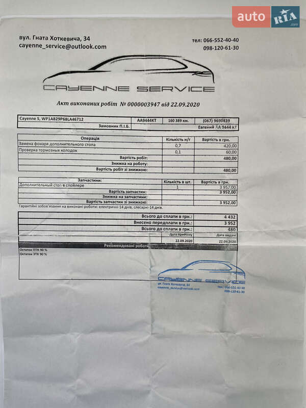 Внедорожник / Кроссовер Porsche Cayenne 2008 в Киеве