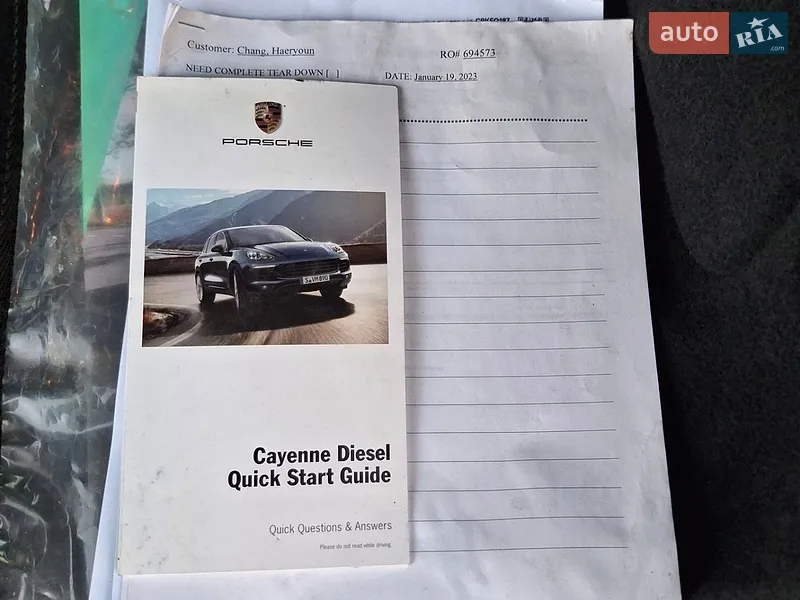 Внедорожник / Кроссовер Porsche Cayenne 2015 в Луцке документ
