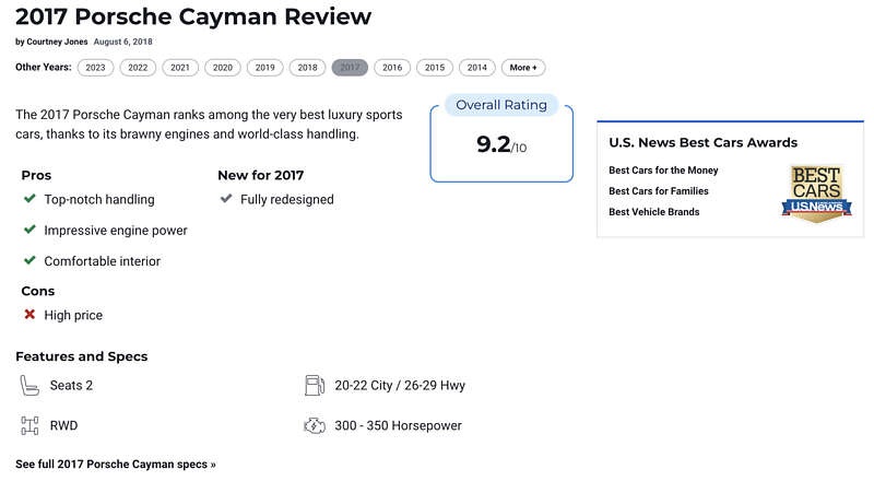 Купе Porsche Cayman 2016 в Киеве