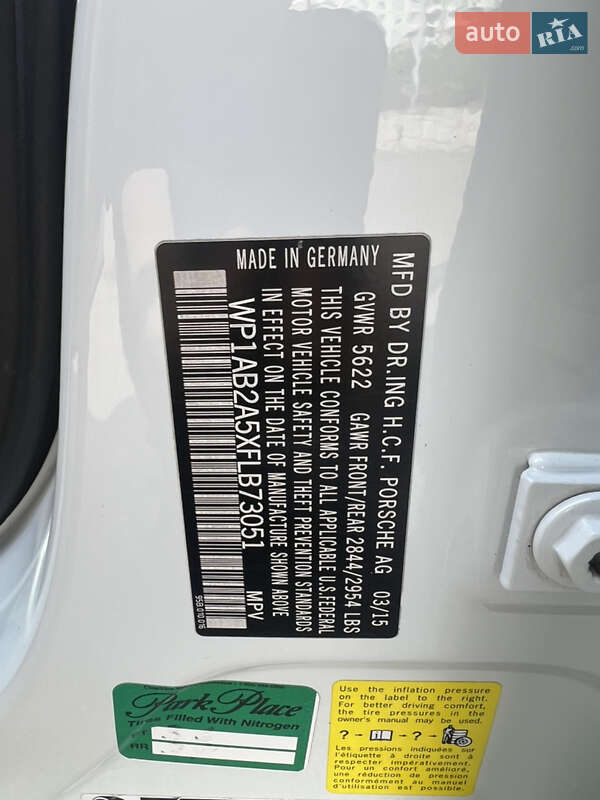 Внедорожник / Кроссовер Porsche Macan 2015 в Запорожье