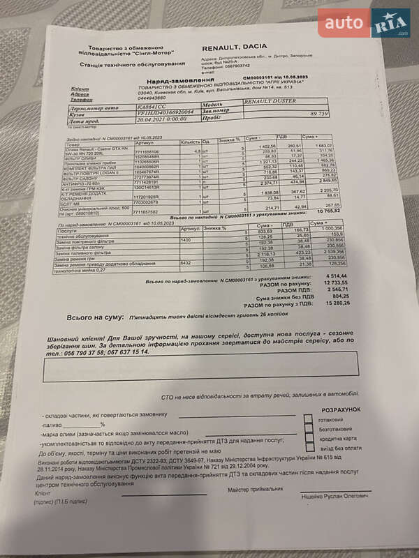 Внедорожник / Кроссовер Renault Duster 2021 в Днепре