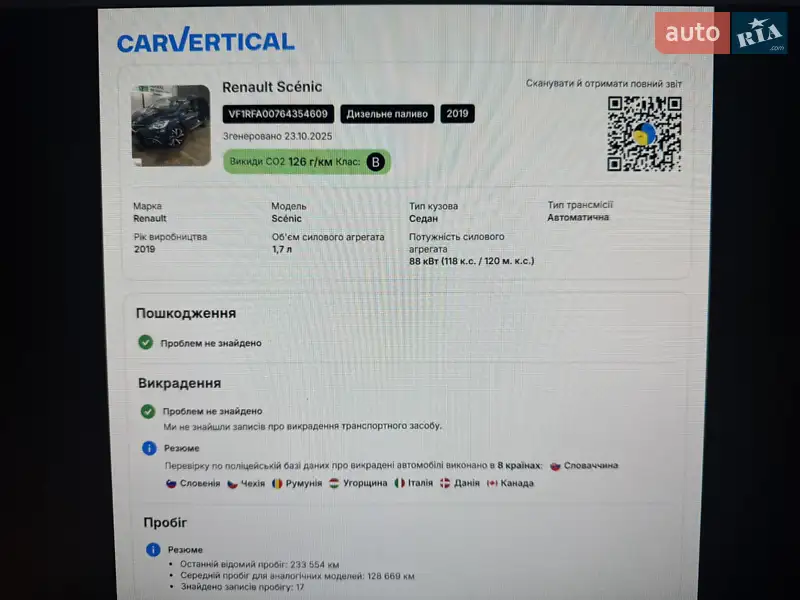 Минивэн Renault Grand Scenic 2019 в Луцке документ