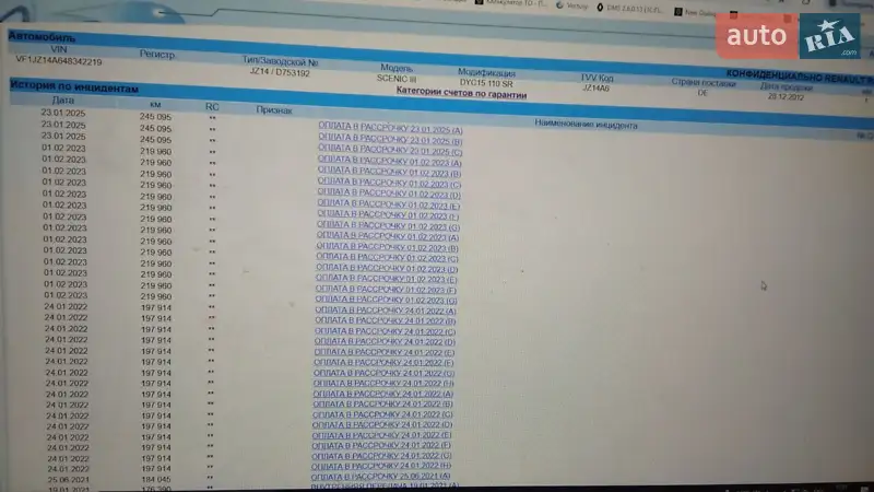 Минивэн Renault Grand Scenic 2013 в Луцке документ