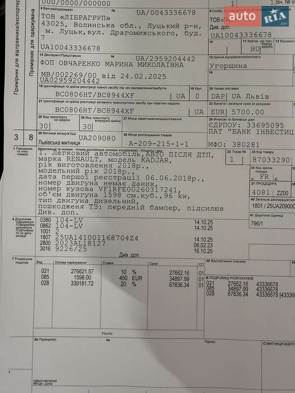 Позашляховик / Кросовер Renault Kadjar 2018 в Луцьку