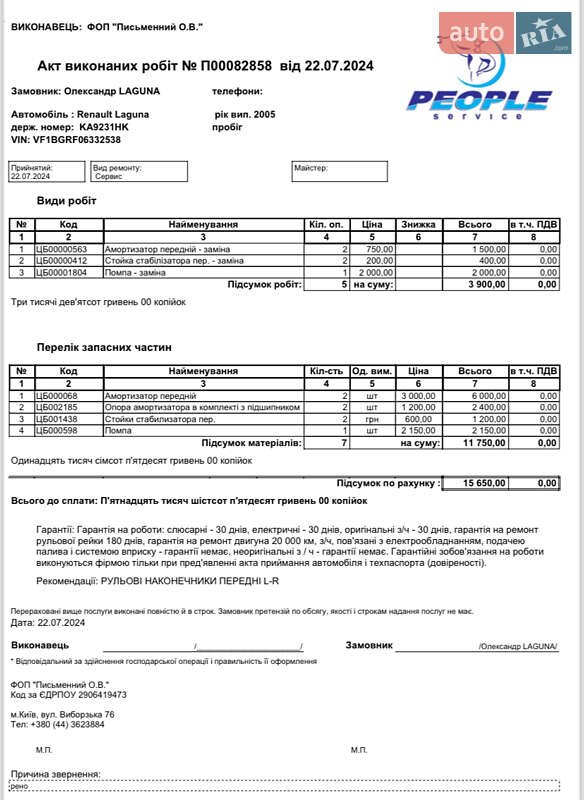 Лифтбек Renault Laguna 2005 в Киеве
