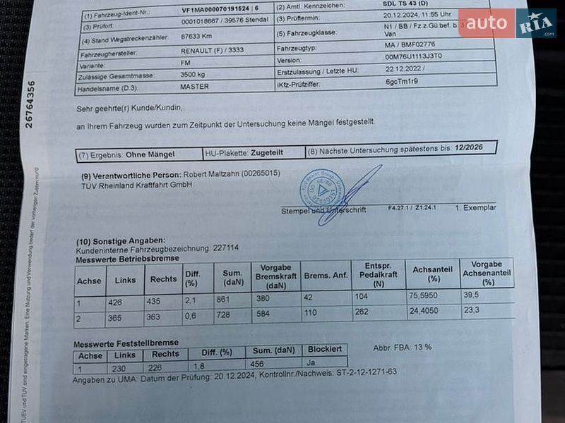 Вантажний фургон Renault Master 2022 в Луцьку