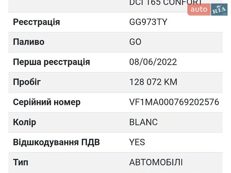 Грузовой фургон Renault Master 2022 в Львове документ