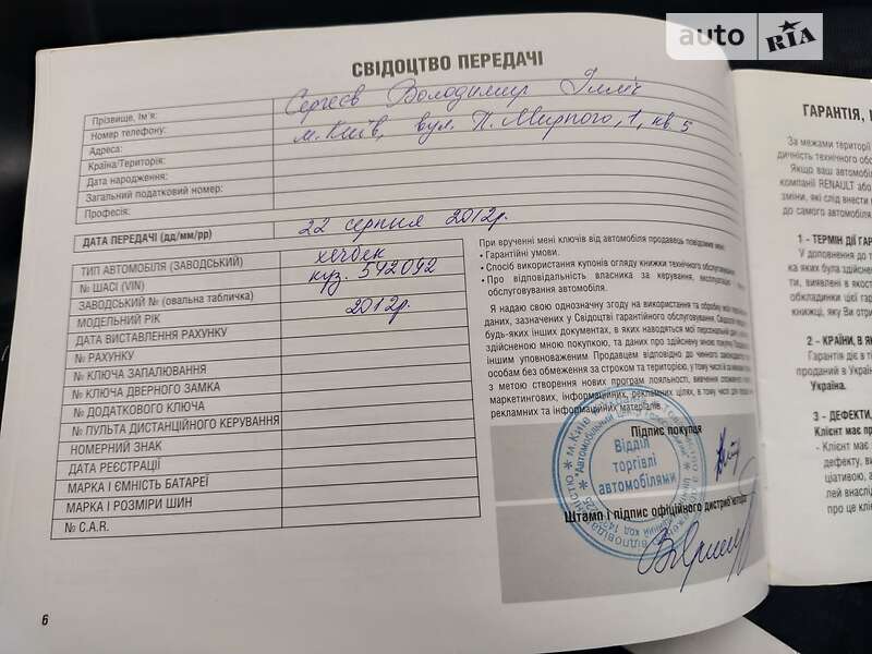 Хэтчбек Renault Sandero 2012 в Ахтырке