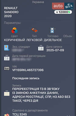 Хэтчбек Renault Sandero 2020 в 