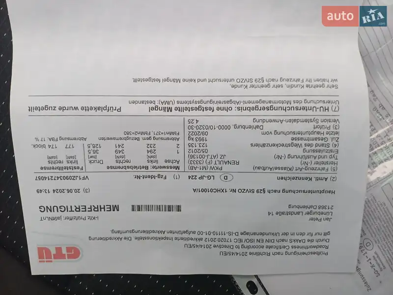 Минивэн Renault Scenic 2012 в Ковеле документ 2 фото Минивэн Renault Scenic 2012 в Ковеле документ