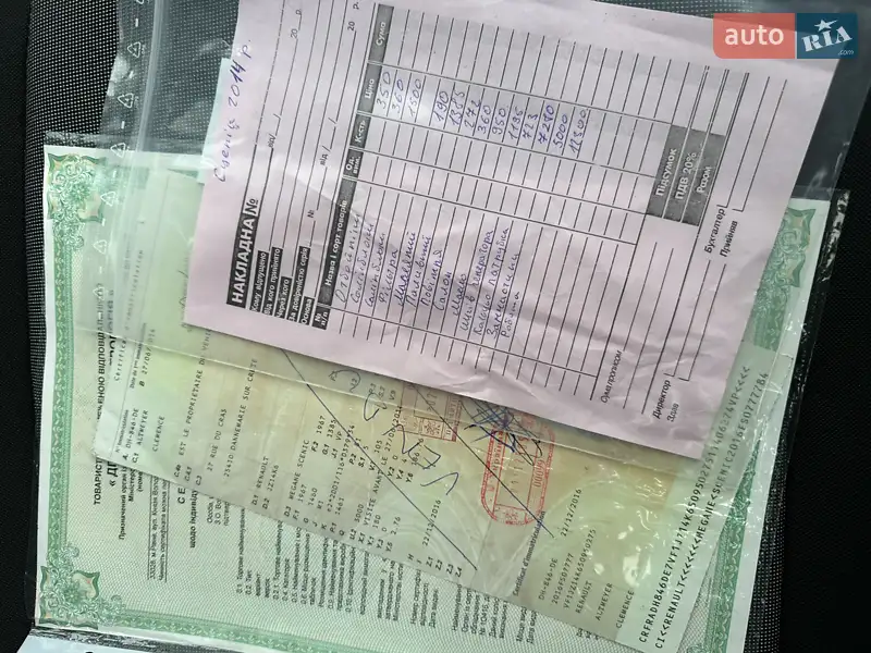 Минивэн Renault Scenic 2014 в Виннице документ
