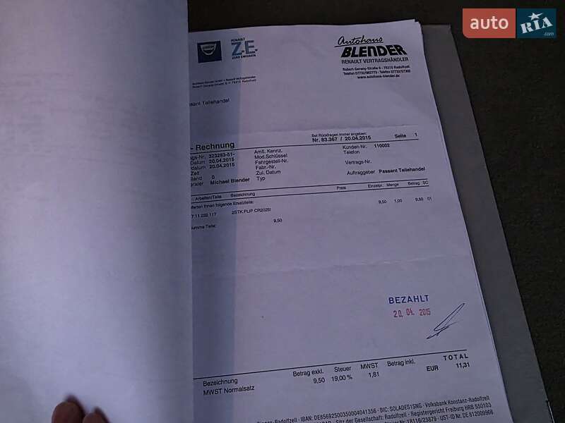 Минивэн Renault Scenic 2004 в Луцке