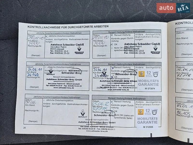 Минивэн Renault Scenic 2009 в Луцке документ