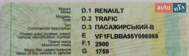 Мінівен Renault Trafic 2005 в Тернополі