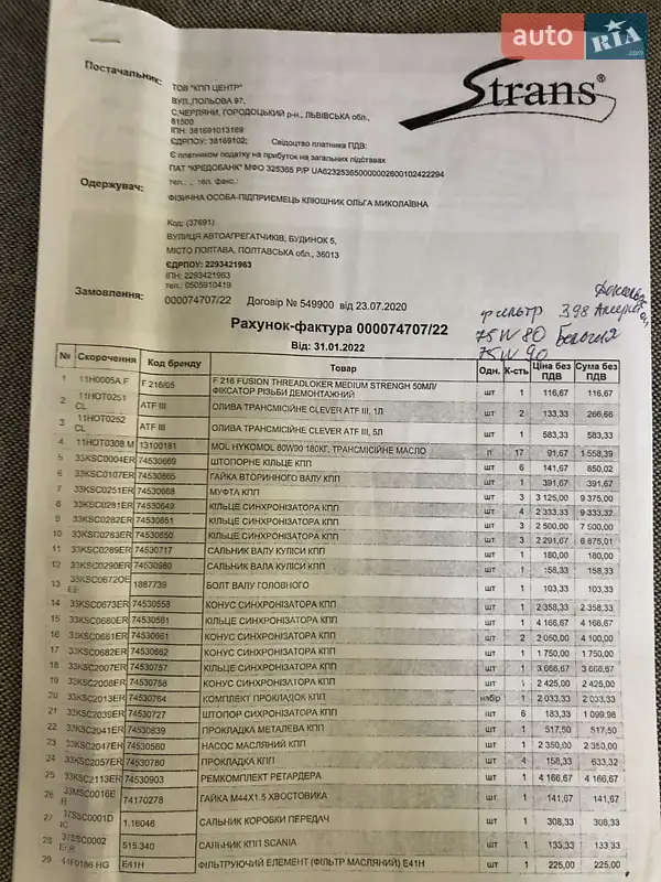 Тягач Scania R 420 2007 в Полтаві документ