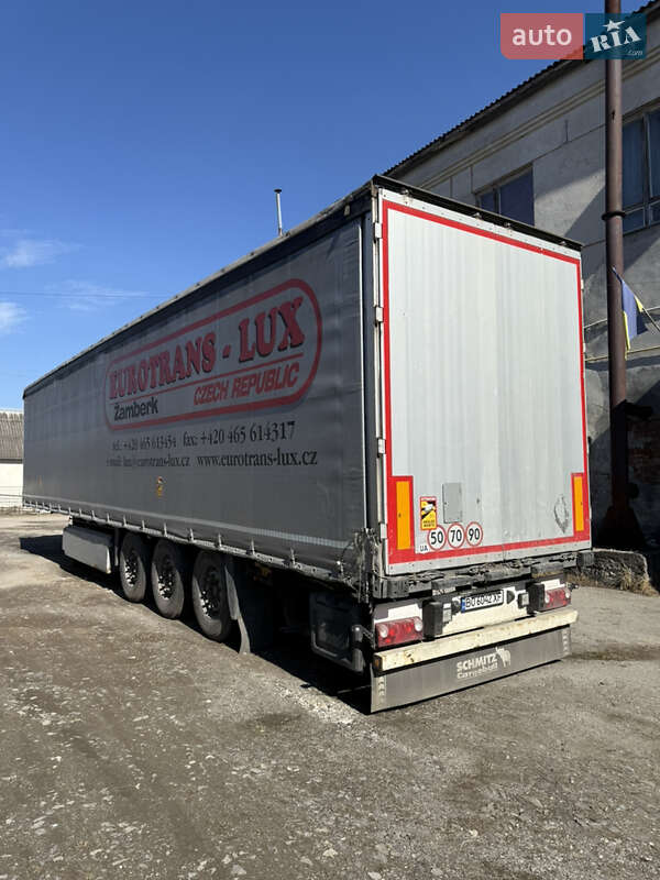Тентований борт (штора) - напівпричіп Schmitz Cargobull S01 2008 в Бережанах