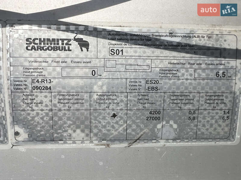 Тентованный борт (штора) - полуприцеп Schmitz Cargobull SAF 2008 в Виннице