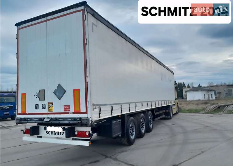 Тентований борт (штора) - напівпричіп Schmitz Cargobull SCB S3T 2014 в 