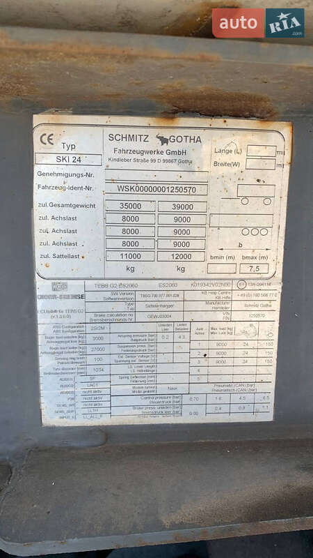 Самосвал полуприцеп Schmitz Cargobull SKI 2009 в Киеве
