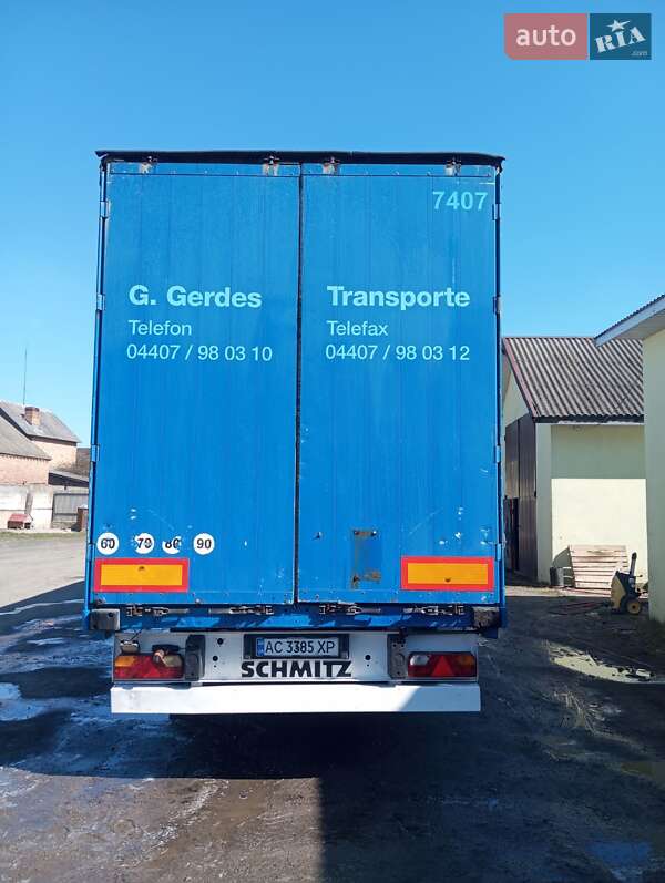 Тентованный борт (штора) - полуприцеп Schmitz S-01 2002 в Ковеле