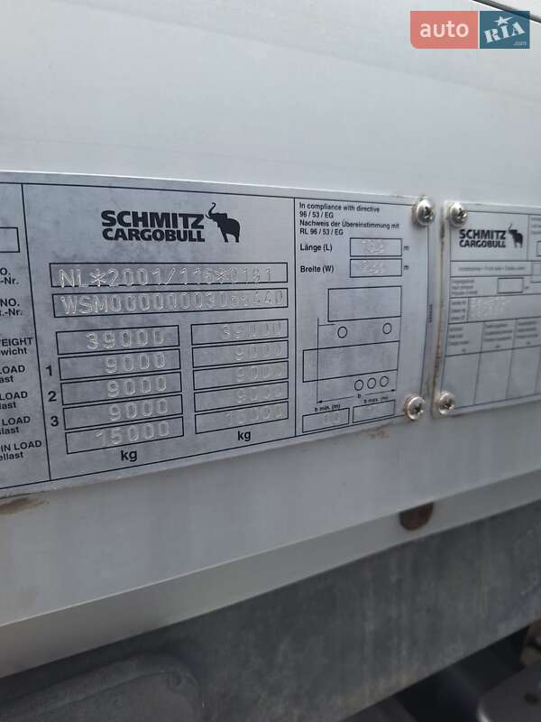 Тентований борт (штора) - напівпричіп Schmitz S-01 2008 в Одесі