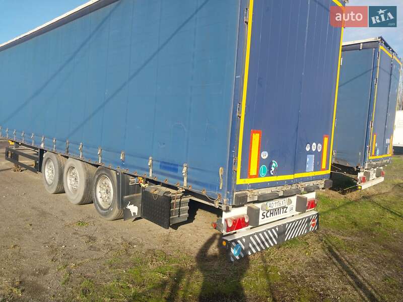 Тентованный борт (штора) - полуприцеп Schmitz S-01 2012 в Берегово