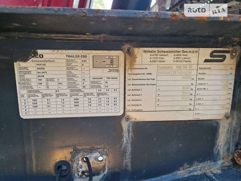 Самоскид напівпричіп Schwarzmuller 3A-3SHKSE 2007 в Борисполі