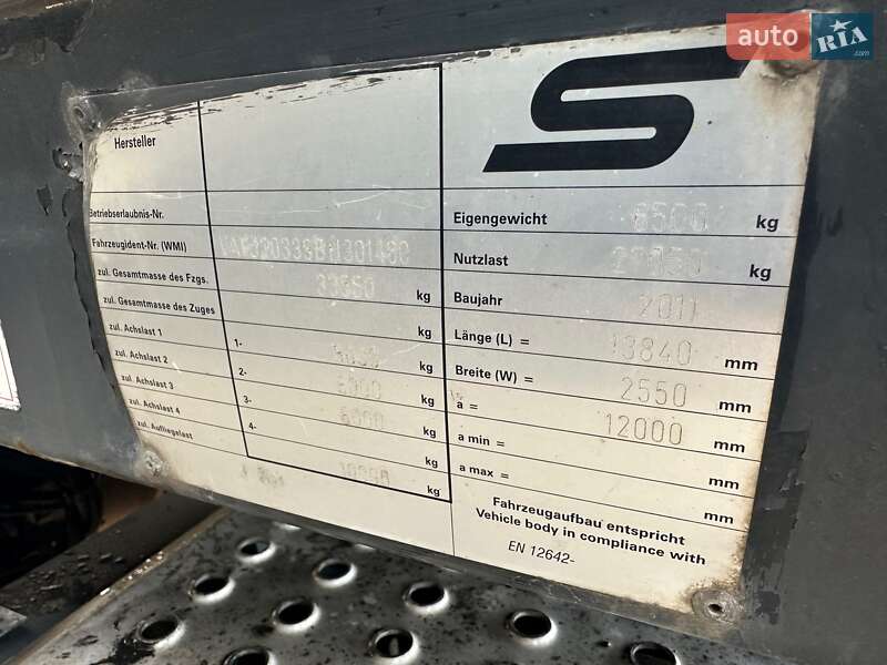 Бортовий напівпричіп Schwarzmuller J-Serie 2011 в Рівному