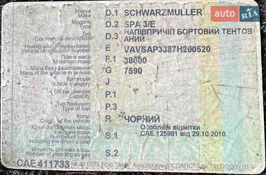 Бортовой полуприцеп Schwarzmuller SPA-3E 2007 в Запорожье