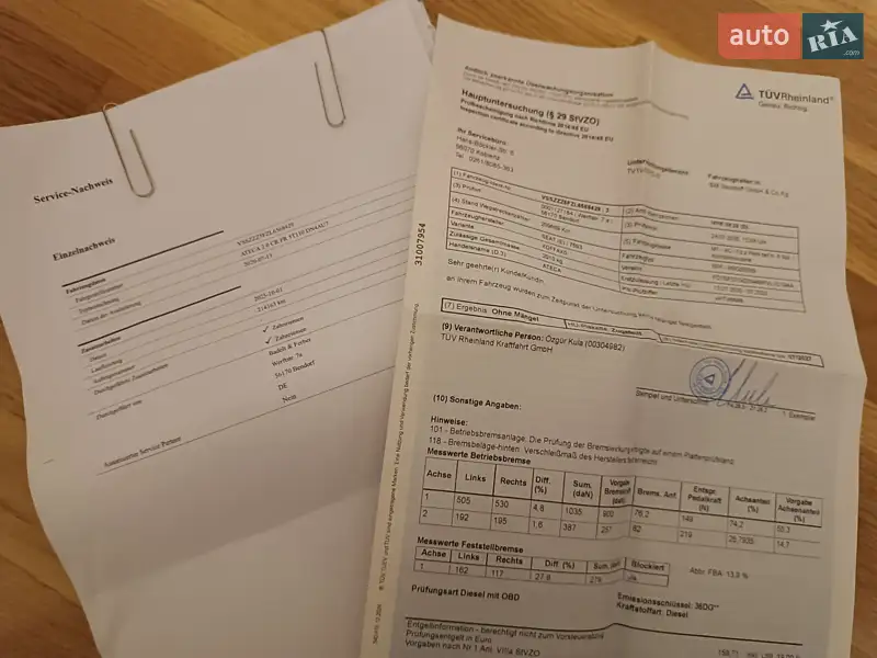 Внедорожник / Кроссовер SEAT Ateca 2020 в Луцке документ